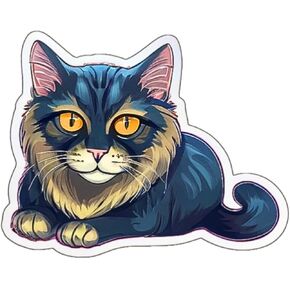 lobbster91.Sticker Cute Cat Stickers for 3in Water Bottles, 3pcs Waterproof Stickers for Laptop Skateboard, Luggage Phone Bicycle, Cat Stickers for Kids Adults, Stickers for Hard Hats (Cat1)