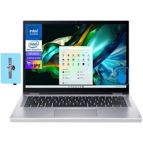 acer Aspire 3 Spin Home & Business 2-in-1 Laptop (Intel i3-N305 8-Core, 8GB LPDDR5 4800MHz RAM, 512GB PCIe SSD, Intel UHD, 14.0" 60 Hz Touch Wide UXGA (1920x1200), Win 11 Pro) with Dockztorm Hub