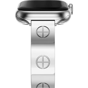 NewWays Metal Strap Compatible with Apple Watch Band 38mm 40mm 41mm 42mm 44mm 45mm 46mm 49mm for iWatch Series 10 9 8 7 6 5 4 3 2 1 SE Ultra Women Dressy Love Bracelet Bangle Wristband