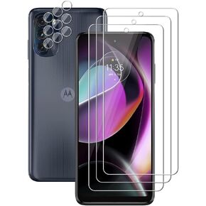 (3+3 For Motorola Moto G 5G 2022 (3 Pack) Tempered Glass Screen Protector and (3 Pack) Camera Lens Protector, 9H Hardness, 2.5D, Anti Scratch, HD Clear