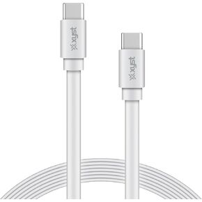 XYST 4-Ft. Flat USB-C to USB-C Cable, White