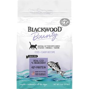 Blackwood Bounty Grain Free Cat Food, Cod and Carp Recipe, 4.5 lb. Bag