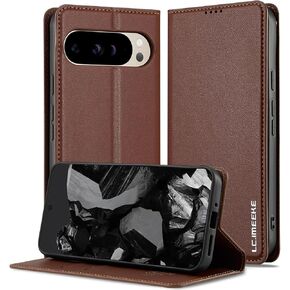 Kowauri Case for Google Pixel 9 Pro XL, PU Leather Wallet Flip Case for Women Men with Card Holder Kickstand Magnetic Closure Shockproof Protective Phone Cover for Google Pixel 9 Pro XL (Black)