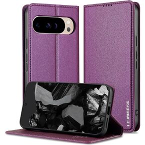 Kowauri Case for Google Pixel 9 Pro XL, PU Leather Wallet Flip Case for Women Men with Card Holder Kickstand Magnetic Closure Shockproof Protective Phone Cover for Google Pixel 9 Pro XL (Black) in Saudi Arabia