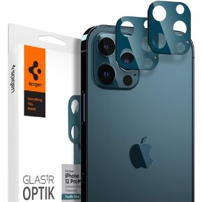 Spigen Camera Lens Screen Protector [GlasTR Optik] designed for iPhone 12 Pro Max (2020) - Pacific Blue [2 Pack] in Kuwait