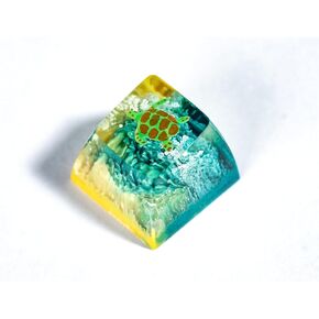DATKEY Green Turtle Artisan Keycap Turtle Resin Keyboard Keycaps Cute Keycaps Artisan Keycap Aesthetic Keycaps Custom Keycaps Turtle Gifts for Gaming Love Gamer Man On Anniversary