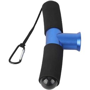 Keenso Portable Aluminum Alloy Fishing Fighting Waist Belt Rod Holder with Hanging Rope for Professional Fishermen Accessory
