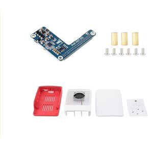 waveshare PoE HAT (G) for Raspberry Pi 5,Power Over Ethernet HAT (G) Expansion Board Comes with Raspberry Pi 5 Official Case, IEEE 802.3af/at Network Standard,5V 5A Output