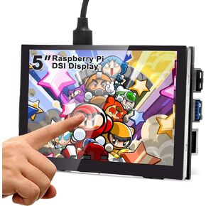 OSOYOO 5 inch Touchscreen RPi5 Monitor for Raspberry Pi DSI LCD Screen 800×480 Display for Raspberry Pi 5 4B 3B+ 3A+ 3B 2B