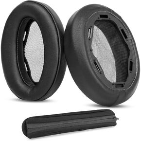 Professional Earpads Cushion and Breathable Headband Replacement Compatible with Sony WH-H910N H910N Headset Ear Pads Cover with Skin-Friendly Soft Protein Leather and Memory Foam