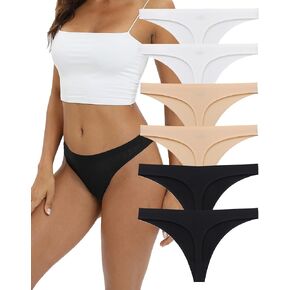 SweetSnow 10 Pack Seamless Thongs for Women Breathable Thong Underwear Set No Show Panty Line