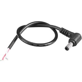 uxcell DC Power 5.5mm x 2.5mm 4A 30cm Length Barrel Male Plug Right Angle Cord Cable Connector Pigtail 2pcs