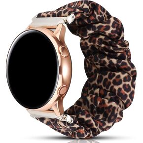 Fit for Samsung Galaxy Watch Active 2 40mm/ 44mm Bands Women Men, Feminine Elastic Stretch Fabric Replacement Watch Band Straps Bracelet Wristband Fit for Samsung Galaxy Watch 3 41mm (Black)