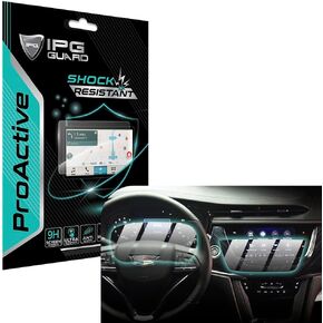 IPG ProActive for Cadillac 2017-24 XT5 / 2020-2024 XT6 Luxury Premium Sport 8 Inch Navigation + Dashboard (2 Pieces) Screen Protector Smooth Glass Touch Ultra Responsive High Clarity Anti Scratch Nano Technology Guard for XT6