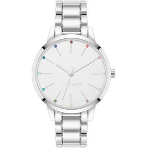 Nine West Women's Crystal Accented Bracelet Watch