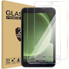 2 Pack Glass Screen Protector for Galaxy Tab Active5 8 inch tablet, Case Friendly Anti-Scratch 9H Tempered Glass Screen Saver for Tab Tab Active5 Enterprise Edition 2024, SM-X300/307/306