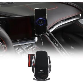 Daeiclru Wireless Charger & Phone Holder, 2-in-1 Design, Compatible with iPhone, Samsung, All Mobile Phones 4-7 Inches, ABS Plastic, Easy to Use, Safe and Reliable
