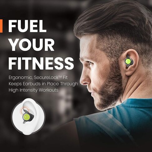 سماعات أذن Helix True Wireless Ultra Sport، سماعات أذن بلوتوث 5.0، صوت عالي الدقة، قفل آمن، مقاومة للماء IPX4، إقران تلقائي، تمرين، رياضة (مقاومة للماء/العرق) in Saudi Arabia