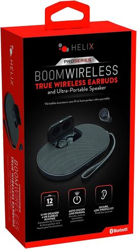 سماعات أذن Helix True Wireless Ultra Sport، سماعات أذن بلوتوث 5.0، صوت عالي الدقة، قفل آمن، مقاومة للماء IPX4، إقران تلقائي، تمرين، رياضة (مقاومة للماء/العرق) in Saudi Arabia