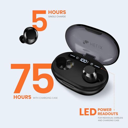 سماعات أذن Helix True Wireless Ultra Sport، سماعات أذن بلوتوث 5.0، صوت عالي الدقة، قفل آمن، مقاومة للماء IPX4، إقران تلقائي، تمرين، رياضة (مقاومة للماء/العرق) in Saudi Arabia