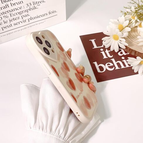 متوافق مع iPhone 14 Pro Max Case لطيف زهرة الأزهار ورقة مع عدسة الحب الواقي من الصدمات للفتيات النساء لينة TPU مقاومة للصدمات واقية جرلي لفون 14 Pro Max-Color Flower in Kuwait