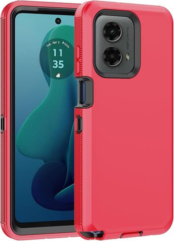 for Moto G 5G 2024 Case, with Built in Screen Protector Heavy Duty Drop Protection, Full Body Rugged Shockproof Dust Proof Tough Protective Phone Cover for Motorola G 5G 2024 (Orange) in Saudi Arabia
