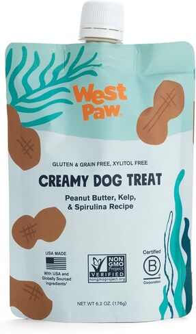 WEST PAW Creamy Dog Treat Peanut Butter, Kelp & Spirulina in Kuwait