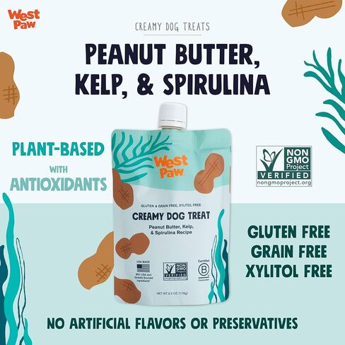 WEST PAW Creamy Dog Treat Peanut Butter, Kelp & Spirulina in Kuwait