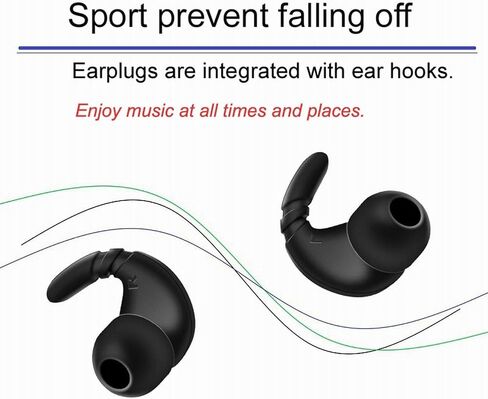 JNSA Ear Tip Anti-Slip Sports Earbuds Tips Replacement Ear Fins Wingtips Replacement Eartips Adapters for in Ear Earphones 4mm to 6mm Nozzle Attachment 4 Pairs Left and Right, Balck HT4B in Saudi Arabia