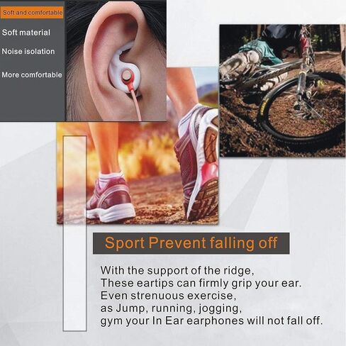 JNSA Ear Tip Anti-Slip Sports Earbuds Tips Replacement Ear Fins Wingtips Replacement Eartips Adapters for in Ear Earphones 4mm to 6mm Nozzle Attachment 4 Pairs Left and Right, Balck HT4B in Saudi Arabia