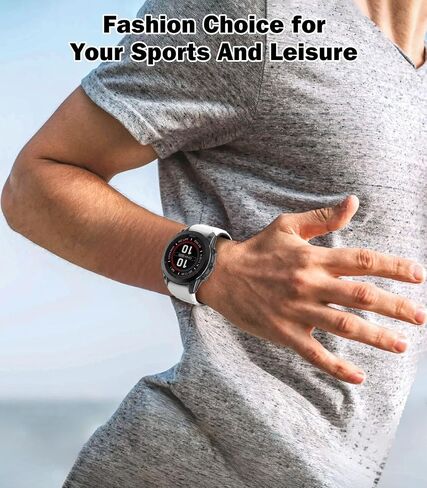 سوار ساعة MoKo QuickFit 26 مم متوافق مع Garmin Fenix ​​7X Pro/6X Pro/7X/6X/5X Plus/5X/3/Instinct 2X/Descent MK2i، حزام سيليكون سميك سهل التركيب، سوار معصم رياضي بديل، أبيض in Saudi Arabia