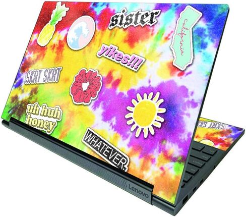 MightySkins Glossy Glitter Skin Compatible with Lenovo Yoga C940 15" (2020) - VSCO Girl | Protective, Durable High-Gloss Glitter Finish | Easy to Apply, Remove, and Change Styles | Made in The USA in Saudi Arabia