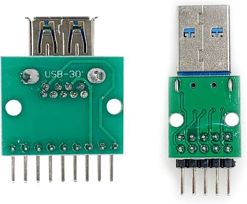 4pcs USB3.0 Male and Female to DIP Converter Board with 9 Pin 2.54mm Pitch Adapter for DIY USB Power Supply Breadboard Design（2Male and 2Female） in Kuwait