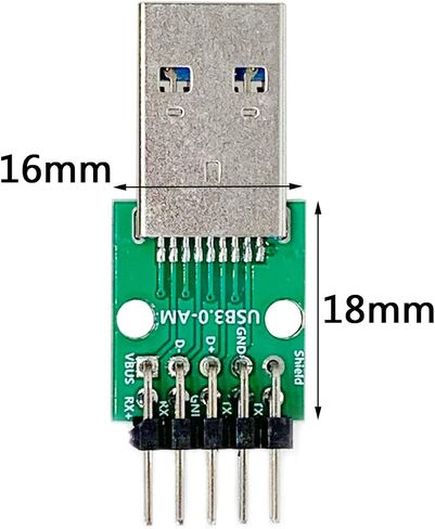4pcs USB3.0 Male and Female to DIP Converter Board with 9 Pin 2.54mm Pitch Adapter for DIY USB Power Supply Breadboard Design（2Male and 2Female） in Kuwait