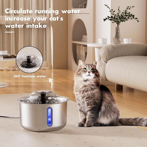 101oz/3L Pet Fountain, Automatic Cat Water Fountain Dog Water Dispenser with Replacement Filters for Cats, Dogs, Multiple Pets (ABS Plastic) in Saudi Arabia