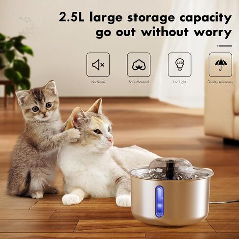 101oz/3L Pet Fountain, Automatic Cat Water Fountain Dog Water Dispenser with Replacement Filters for Cats, Dogs, Multiple Pets (ABS Plastic) in Saudi Arabia