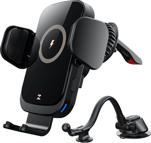 شاحن سيارة لاسلكي، ZEEHOO 20 وات للشحن السريع، حامل فتحة تهوية السيارة التلقائي، حامل شاحن هاتف السيارة اللاسلكي لهاتف iPhone 15 14 13 12 11، Samsung Galaxy S23 Ultra S22، LG، Pixel، إلخ in Kuwait