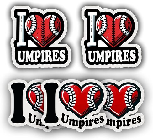 5 قطع مقاس 3.2 بوصة ملصقات I Love Umpires ملصقات كرة القدم البيسبول وكرة القدم لحقيبة السفر وزجاجات المياه والكمبيوتر المحمول وملصق مضاد للماء. in Saudi Arabia