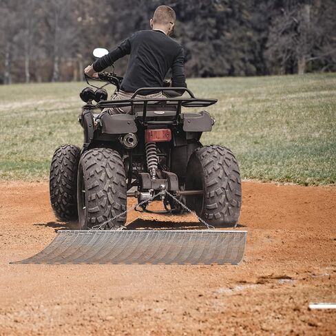 YITAMOTOR ATV UTV 6 × 3 أقدام حصيرة سحب متينة شديدة التحمل من الزنك والفولاذ الشبكي لتسوية سطح الحقل للسحب اليدوي أو السيارة in Saudi Arabia