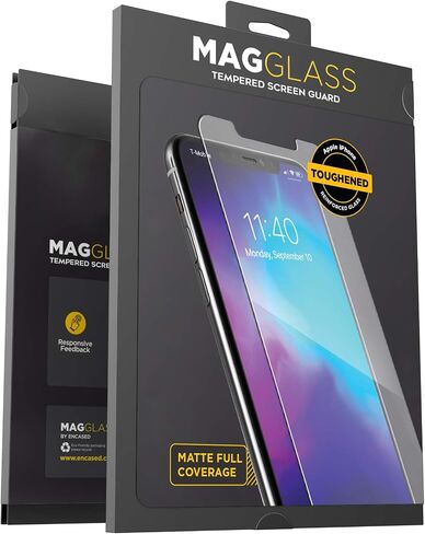 واقي شاشة كامل لهاتف iPhone 11/iPhone XR (مقاوم للكسر) من magglass متوافق مع الزجاج المقسى اللاصق الكامل من الحافة إلى الحافة وواقي شاشة الهاتف (غير لامع) in Kuwait