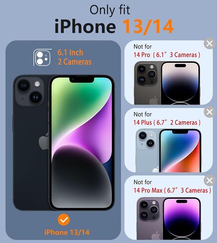 FNTCASE for iPhone 13 Phone Case: iPhone 14 Magnetic Dual Layer Protective Cell Phone Cover with Belt-Clip Holster | Heavy Duty Military Grade Shockproof Protection Non Slip Textured Back Phonecase in Saudi Arabia