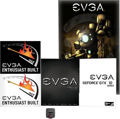 EVGA GeForce GTX 1080 FTW GAMING ACX 3.0، 8 جيجابايت GDDR5X، RGB LED، مروحة 10 سم، 10 مراحل طاقة، BIOS مزدوج، دعم DX12 OSD (PXOC) بطاقة رسومات 08G-P4-6286-KR in Kuwait