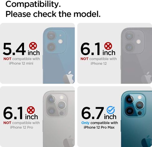 واقي شاشة لعدسة الكاميرا من Spigen [GlasTR Optik] مصمم لهاتف iPhone 12 Pro Max (2020) - أزرق باسيفيك [عبوة من قطعتين] in Kuwait