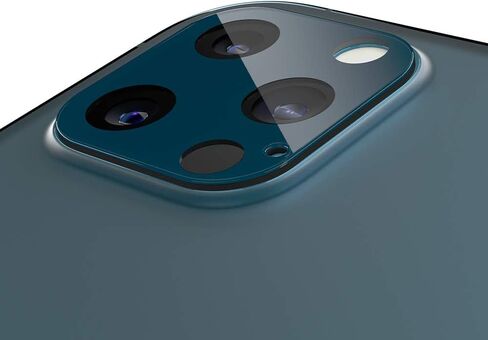 واقي شاشة لعدسة الكاميرا من Spigen [GlasTR Optik] مصمم لهاتف iPhone 12 Pro Max (2020) - أزرق باسيفيك [عبوة من قطعتين] in Kuwait
