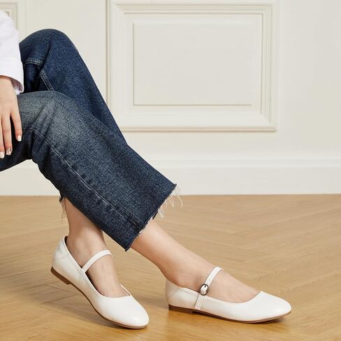 Trary Mary Jane Ballet Flats, Black Flats for Women, Ankle Strap Dressy Comfortable Flats in Saudi Arabia