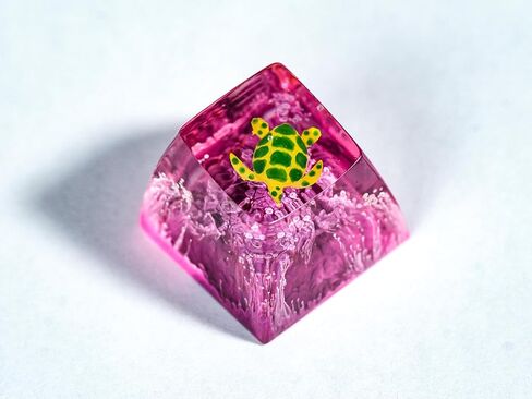 DATKEY Purple Background Green Turtle Artisan Keycap Turtle Resin Keyboard Keycaps Cute Keycaps Artisan Keycap Aesthetic Keycaps Custom Keycaps Turtle Gifts for Gaming Lover Gamer Man in Saudi Arabia