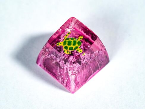 DATKEY Purple Background Green Turtle Artisan Keycap Turtle Resin Keyboard Keycaps Cute Keycaps Artisan Keycap Aesthetic Keycaps Custom Keycaps Turtle Gifts for Gaming Lover Gamer Man in Saudi Arabia