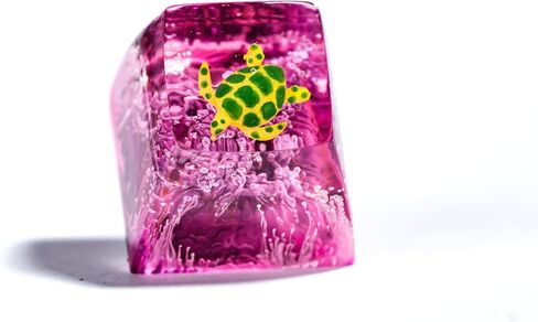 DATKEY Purple Background Green Turtle Artisan Keycap Turtle Resin Keyboard Keycaps Cute Keycaps Artisan Keycap Aesthetic Keycaps Custom Keycaps Turtle Gifts for Gaming Lover Gamer Man in Saudi Arabia