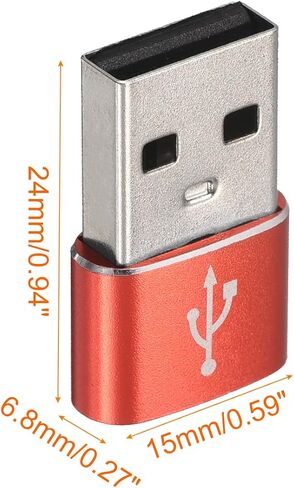 USB C Female to USB Male Adapters Type C to USB Converters[for Phone Tablet Computer] - Black/3 Pcs in Saudi Arabia
