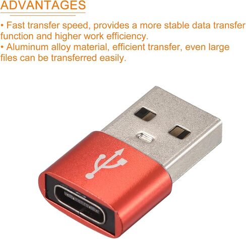 USB C Female to USB Male Adapters Type C to USB Converters[for Phone Tablet Computer] - Black/3 Pcs in Saudi Arabia
